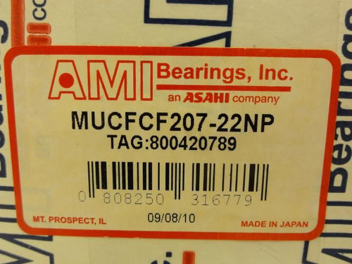 AMI MUCFCF207-22NP; Flange Bearing; 1-3/8"ID; 4-Bolt