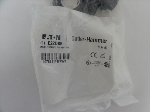Eaton E22DB1B20; Double Headed Push Button - Illuminated