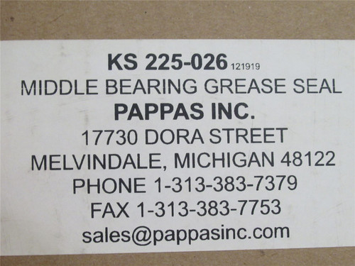 Pappas Inc KS 225-026; Middle Bearing Grease Seal