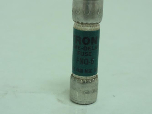 Bussmann FNQ-5; Fusetron Time Delay Fuse; 5A; 500VAC
