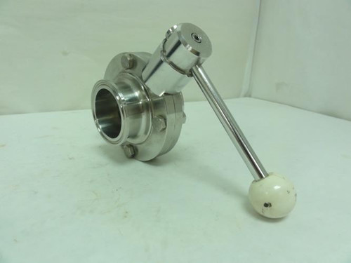 Flowtech 896423-304; Sanitary Butterfly Valve; SS-304; Size: 2"