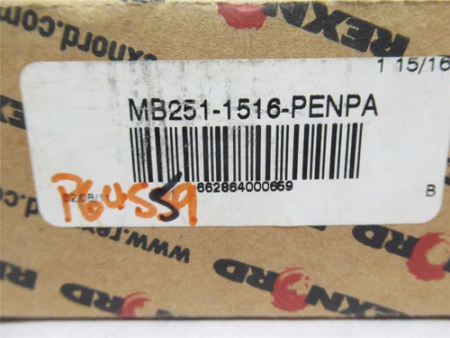 Rexnord MB251-1516-PENPA; Ball Bearing Insert 1-15/16" Bore