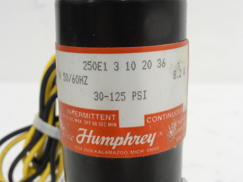 Humphrey 250E13102036; Directional Control Valve 30-125PSI