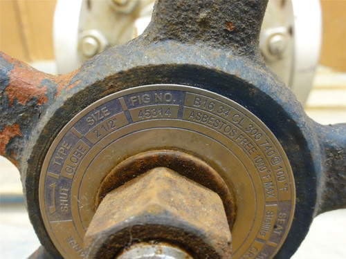 Sharpe 45314; Carbon Steel Globe Valve; 2-1/2" Flange