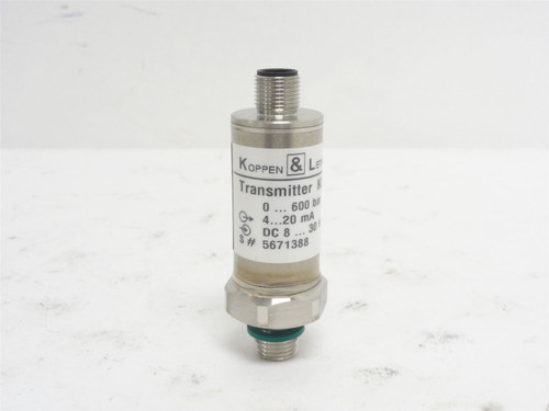 Koppen-Lethem KLPT-7121WH; Pressure Transmitter; SS; 600BAR