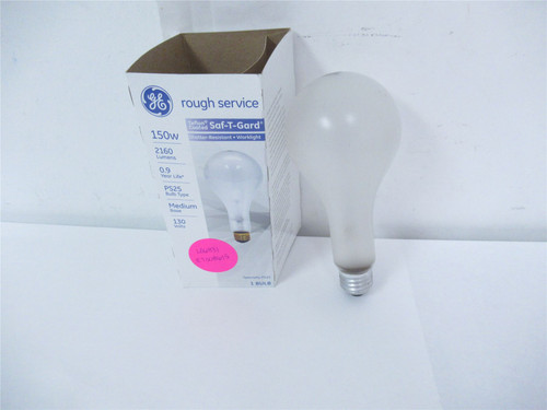 GE PS25; Light Bulb Saf-T-Gard 150W 130V Medium Base