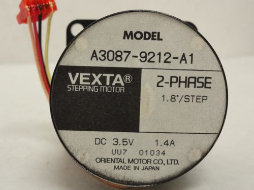 Oriental Motor A3087-9212-A1; Stepping Motor; 2Ph; 1.8Deg Step