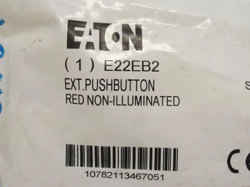Eaton E22EB2; Pushbutton Operator; 22mm; Red Non-Illuminated