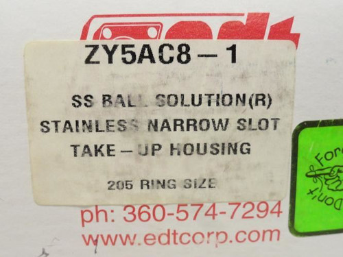 EDT ZY5AC8-1; Take Up Bearing; SS; 1" ID; 20mm Shaft (Image 3)