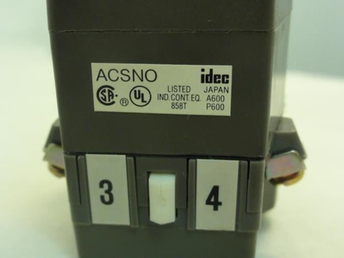 Idec ACSNO004; Cam Switch 10A 600V