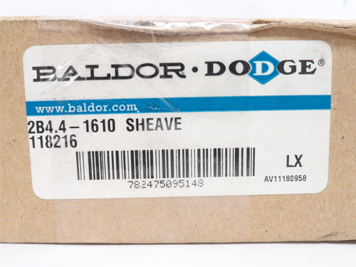 Dodge 2B4.4-1610; Bushed V-Belt Pulley 118216; 2Gr; Belt A; B