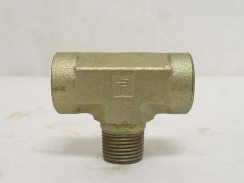 Parker 6-6-6 MBT-S; Male Branch Tee; 3/8 MNPT x 3/8 FNPT (x2)