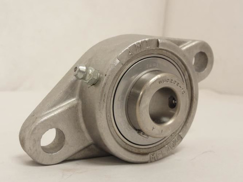 AMI MUCFL202-10; Flange Bearing; SS; 5/8"ID; 2-Bolt