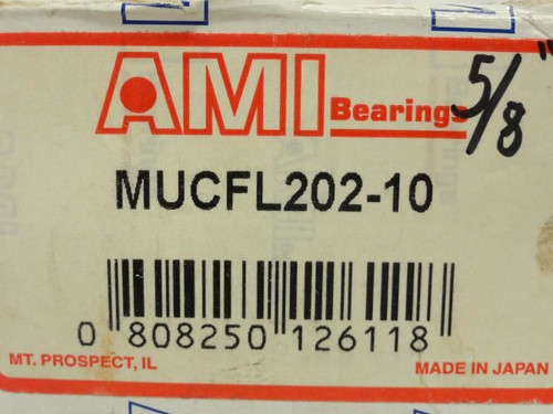 AMI MUCFL202-10; Flange Bearing; SS; 5/8"ID; 2-Bolt
