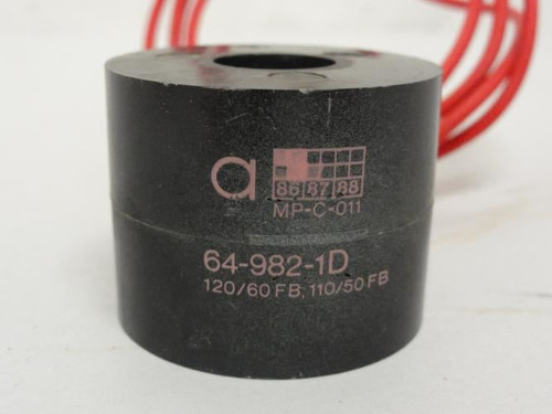 Asco 64-982-1D; Pneumatic Solenoid Coil; 110/120V@50/60Hz