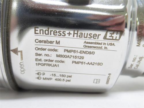 Endress+Hauser PMP51-END8/0; Pressure Transmitter; 15-150PSI