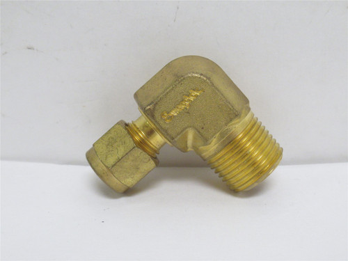 Swagelok B-400-2-6RT; Brass Elbow; 90Deg; 1/4" Tube To 3/8NPT