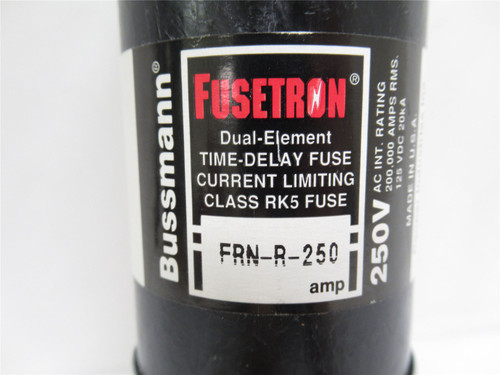 Bussmann FRN-R-250; Fusetron Time Delay Fuse; 250A; 250VAC