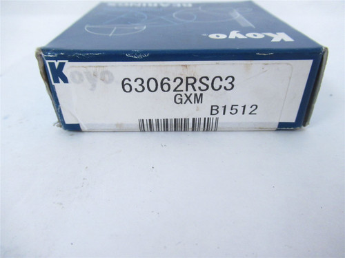 Koyo 63062RSC3;  Bearing 30mmID x 72mmOD x 19mm W
