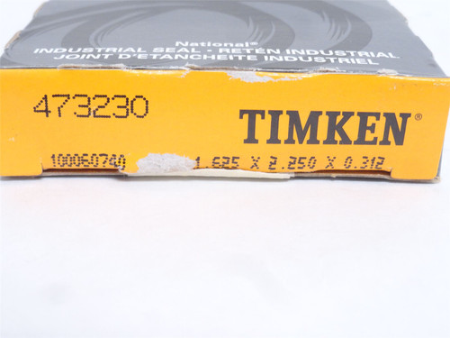 Timken 473230; Oil Seal; 1.625"ID x 2.254"OD x 0.312" Width