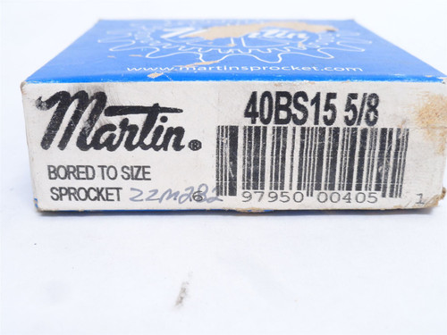 Martin 40BS15-5/8; Sprocket # 40; 15 Teeth; 5/8"ID