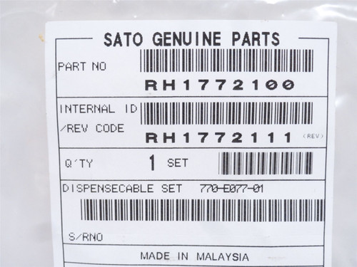 Sato RH1772100; Dispense Cable Assembly