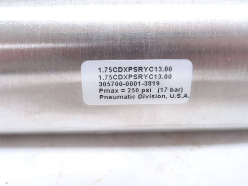 Parker 1.75CDXPSRYC13.00; Air Cylinder; 1-3/4"ID x 13" Stroke