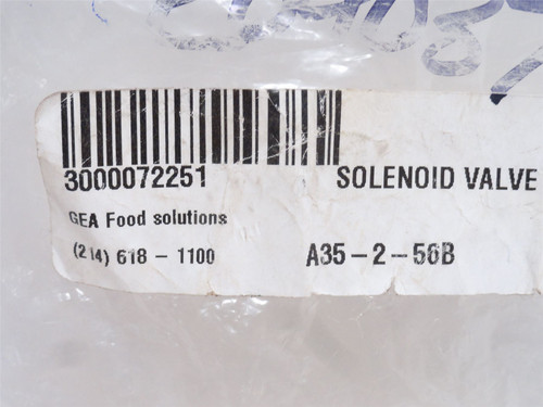GEA 3000072251; Solenoid Valve; 24VDC; 20 Watts
