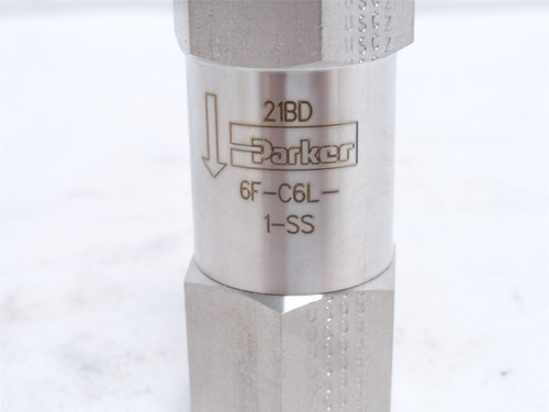 Parker 6F-C6L-1-SS; Instrumentation Check Valve; SS; 3/8NPT