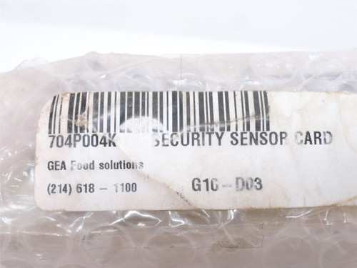 GEA 704P004K; Security Sensor Card