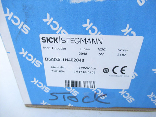 SICK DGS35-1H402048; Encoder E4.5-5.5 VDC TTL/RS-422