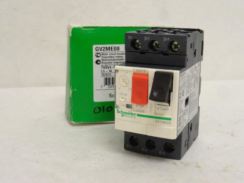 Schneider GV2ME08; Manual Starter; 2.5-4A; 3P; 600VAC