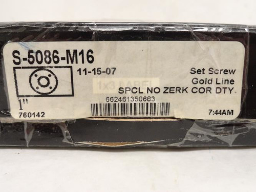 Sealmaster S-5086-M16; Flange Mount Bearing; 1"ID; 4-Bolt