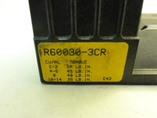 Bussmann R60030-3CR; Fuse Holder; 3 Pole; 30A; 600V