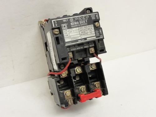 Square D 8536-SC03; Size 1 Starter 27A; 3P; 600VAC; Coil: 120V