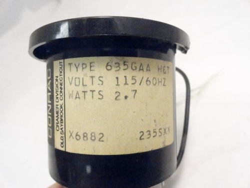 Conrac 635GAA; Hour Meter; 115V/60hz; 2.7 Watts