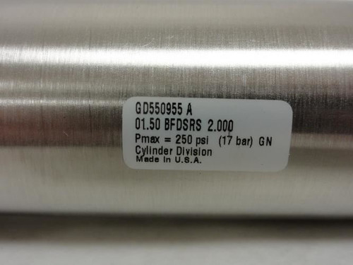 Schrader Bellows GD550955-A; Air Cylinder; SS; 1.5" B x 2" S