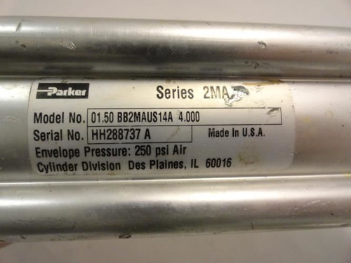 Parker 01.50 BB2MAUS14A 4.000; Pneumatic Cylinder 1-1/2" B x 4" S