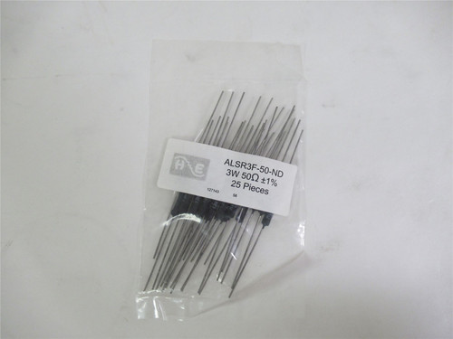 HE ALSR3F-50-ND; Lot-25 Through Hole Resistor; 3W; 500mOhms