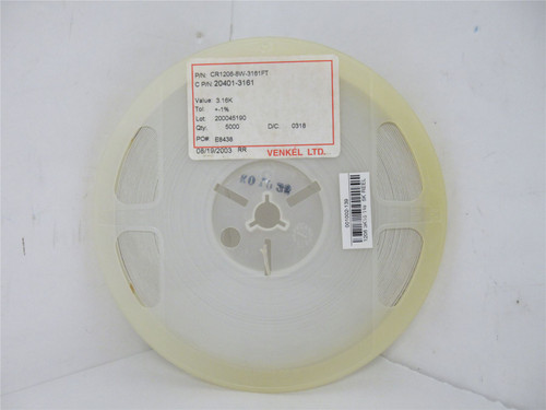Venkel CR1206-8W-3161FT; Lot-4800 Chip Resistor;3.16Kohm