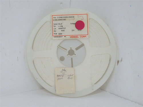 Venkel C1206C0G500-330KNE; Lot-3800 Ceramic Capacitor 33pF