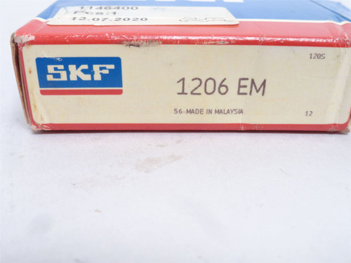 SKF 1206-EM; Self Aligning Ball Bearing 30mmID x 62mmOD