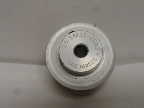 B&B 20-5M15-6FA3; Timing Pulley ; 1/4"ID; 15mm Belt; 20 Teeth