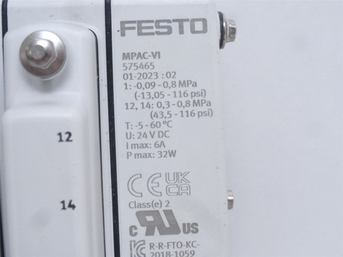 Festo MPAC-VI-3; Terminal Manifold Valve 3-Valve 575465