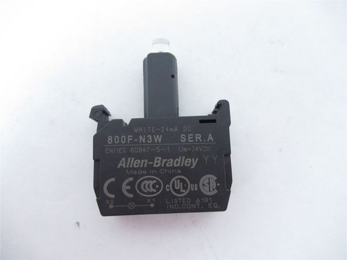 Allen-Bradley 800F-N3W; Switch Pilot Light 24V AC/DC whiteLED