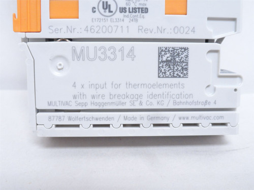 Beckhoff MU3314; Analog EtherCAT Terminal; 4-channel; 16-Bit