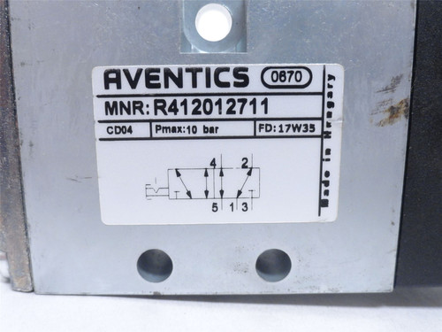 Aventics R412012711; Solenoid Valve 1/8NPT Port; Coil 115VAC
