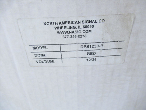 North American Signal DFS1250-R; Red Visual Appliance 12/24V