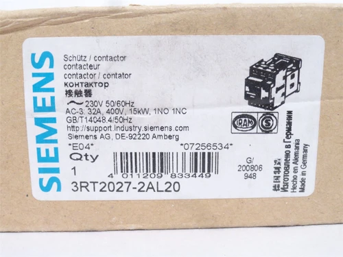 Siemens 3RT2027-2AL20; Contactor 32A; 690VAC; Coil: 230VAC
