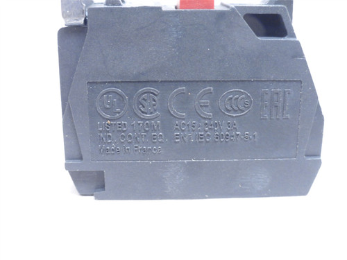 Schneider ZBE-102; Contact Block; 6A; 120VAC; 1-NC